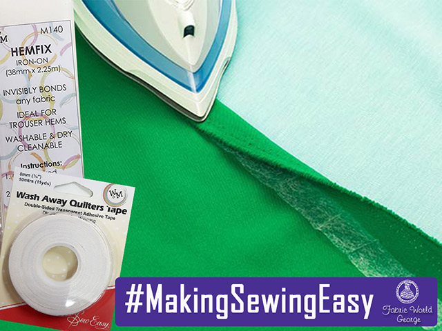 Make Sewing Easy with Hemfix and Wash Away Quilters Tape