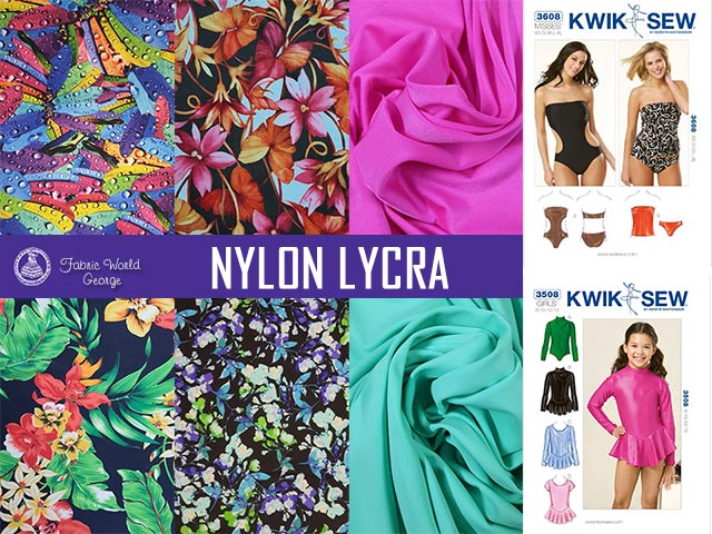 Plain and Printed Nylon Lycra in Stock at Fabric World George