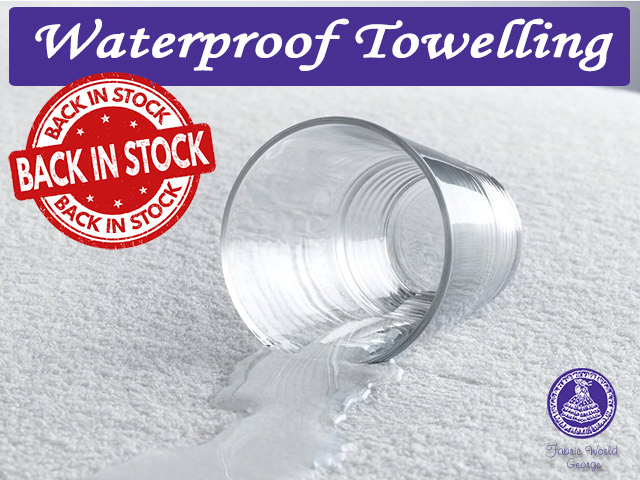 Waterproof Toweling Back in Stock at Fabric World George