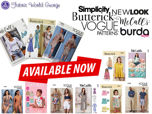 New Sewing Patterns in Stock