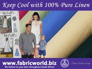 Keep Cool with 100% Pure Linen from Fabric World George