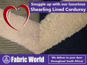 Shearling Lined Corduroy at Fabric World George