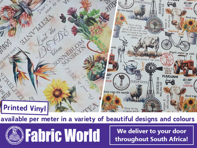 New Printed Vinyl from Fabric World George