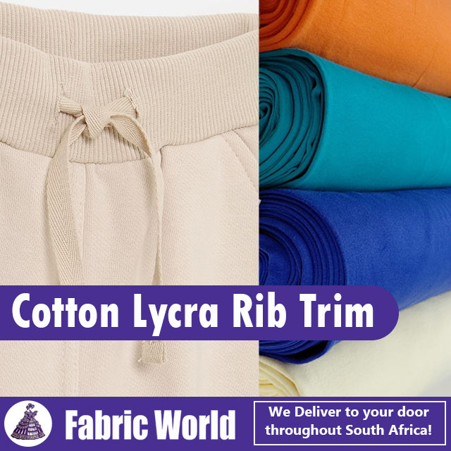 Cotton Lycra Rib Trim in Stock at Fabric World George