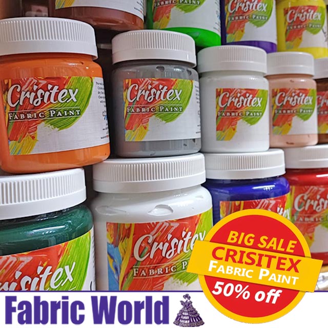 50% Off Crisitex Fabric Paint at Fabric World George